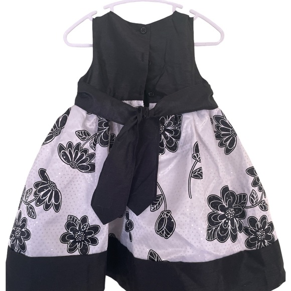 EUC Marmelata Black and White Damask Dress 2T - Picture 2 of 5